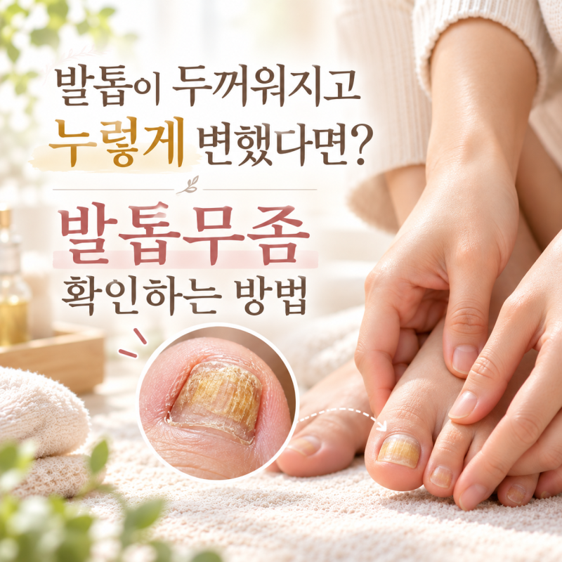 발톱이 두꺼워지고 누렇게 변했다면? 발톱무좀 확인하는 방법