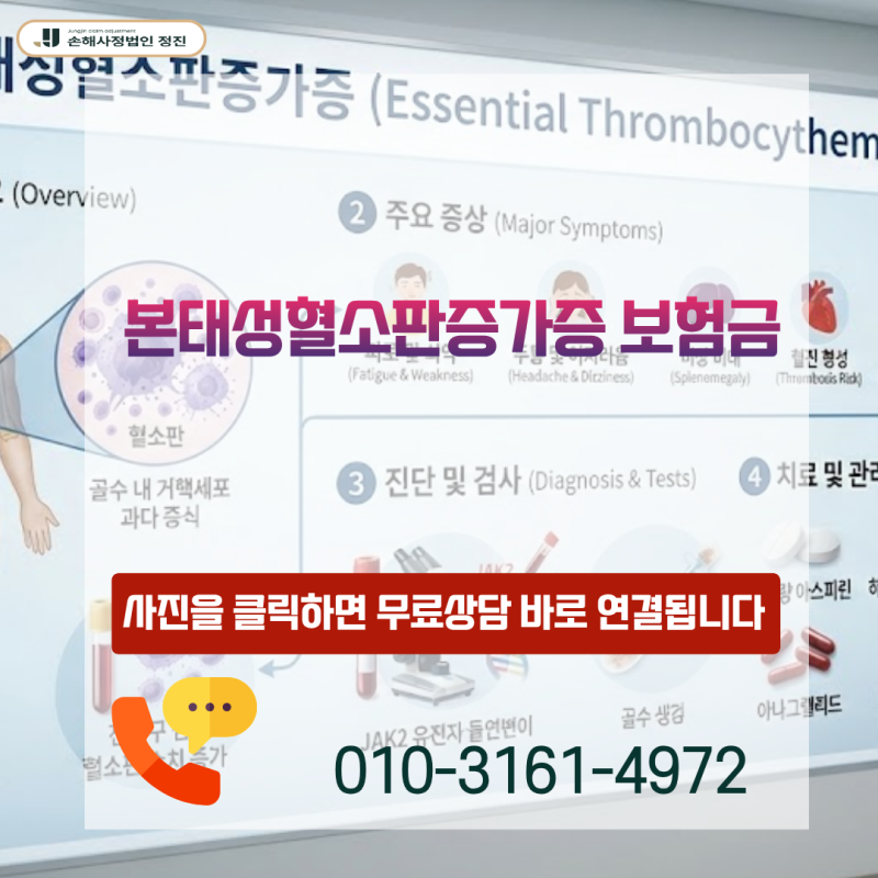본태성혈소판증가증 보험금, D47.3 고액암까지 100% 인정받는 방법 알고 계신가요?
