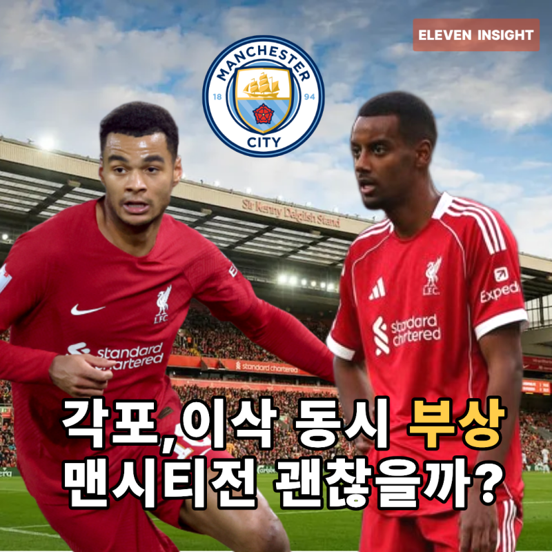 각포에 이삭까지 대표팀서 돌아왔다…리버풀, 맨시티전 공격 조합은 괜찮을까