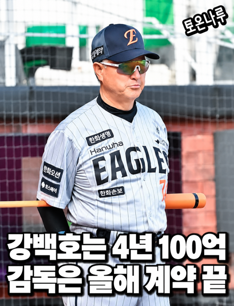 "100억 주고 강백호 데려왔는데 감독 계약이 먼저 끝난다고?" 한화, 내년 포지션부터 다시 달....