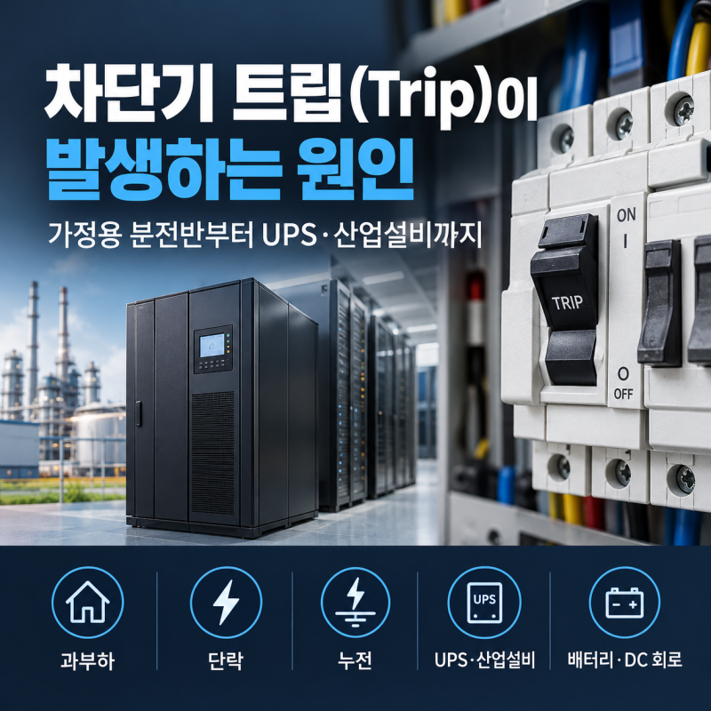 차단기 트립(Trip)이 발생하는 원인｜가정용 분전반부터 UPS·산업설비까지
