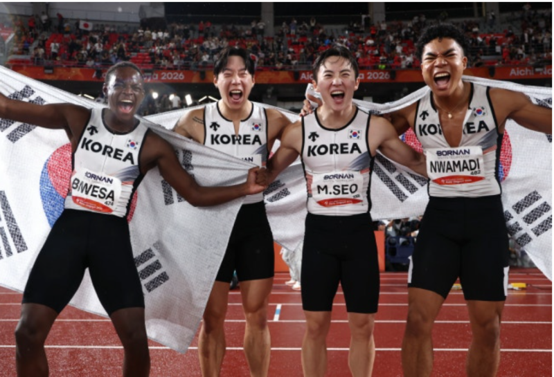 100m 4위 뒤 “욕심냈다”던 조엘진 AG 동메달·한국 신기록, 첫 AG 마지막에 웃었다