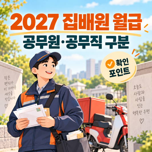 2027 집배원 월급, 3.9% 인상 전에 공무원·공무직부터 구분하세요