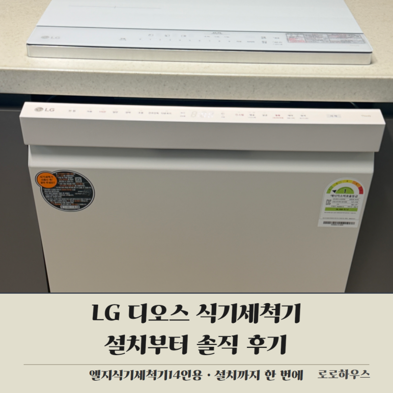 엘지식기세척기14인용 설치까지 LG디오스 DUE6BGL1E 후기