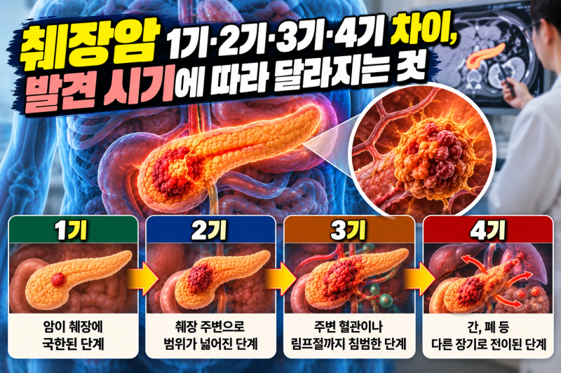 췌장암 1기·2기·3기·4기 차이, 발견 시기에 따라 달라지는 것