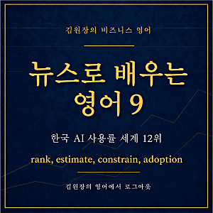 [뉴스로 배우는 영어 9] 한국 AI 사용률 세계 12위 - rank, estimate, constrain, adoption