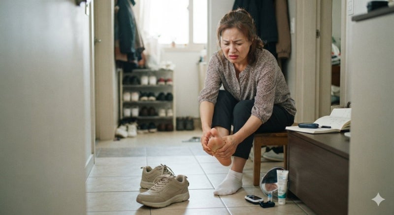 작은 물집이 절단까지? 당뇨발 초기증상 위험 신호와 하루 1분 점검법