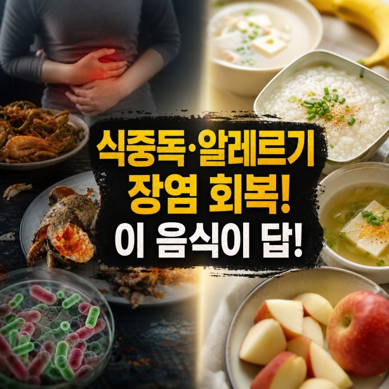 식중독 두드러기 알레르기 장염 회복 기간 돕는 음식 종류