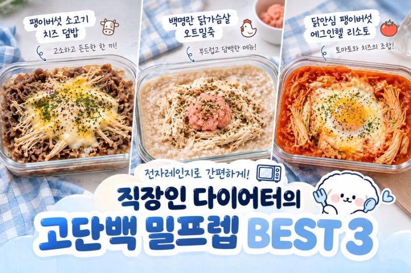 직장인 다이어트 도시락 추천｜전자레인지로 완성하는 고단백 밀프렙 레시피 3가지