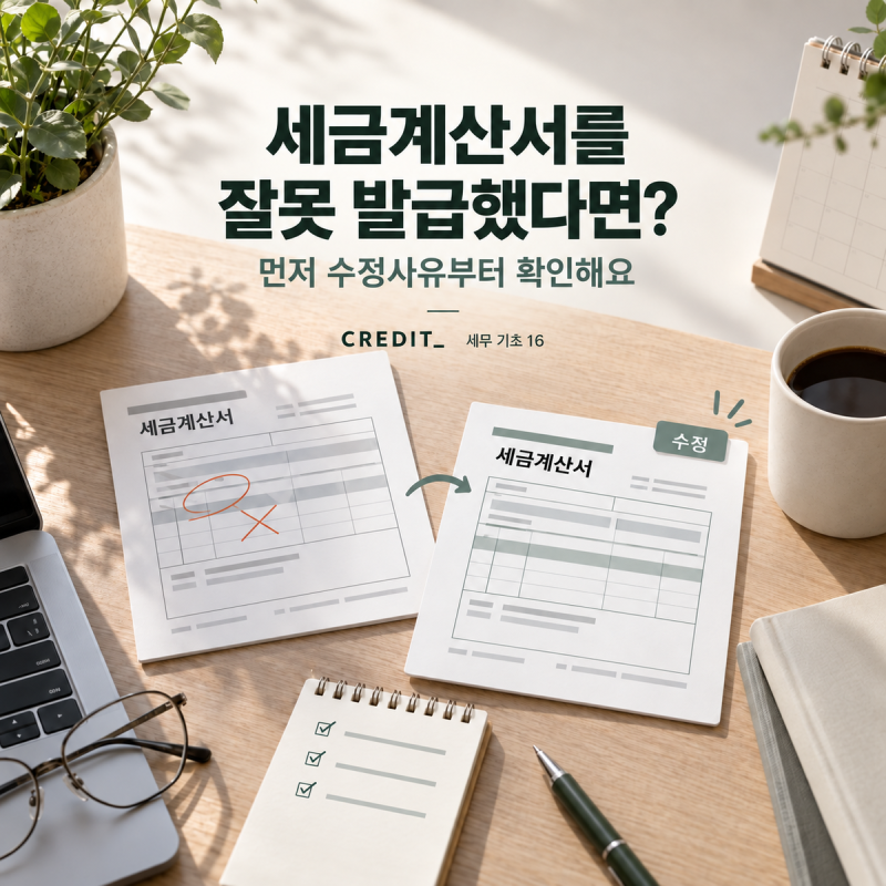 세금계산서를 잘못 발급했다면?｜수정세금계산서 기본