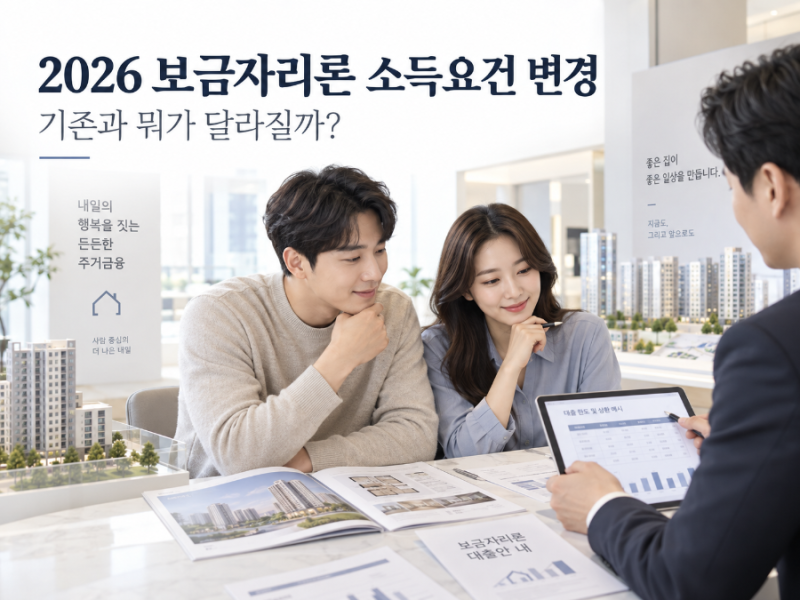 보금자리론 소득요건 바뀐다, 맞벌이 신혼부부 1명 7천만원 이하면 가능