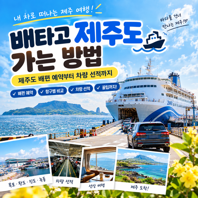 배타고 제주도 가는 방법 제주도 배편 예약부터 차량 선적까지