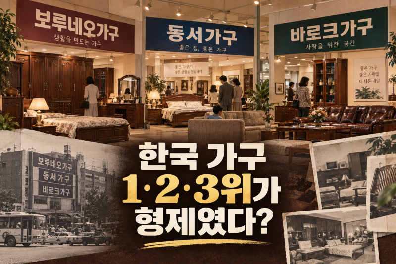 한국 가구 1·2·3위가 모두 형제였다고?｜보루네오·동서·바로크 이야기