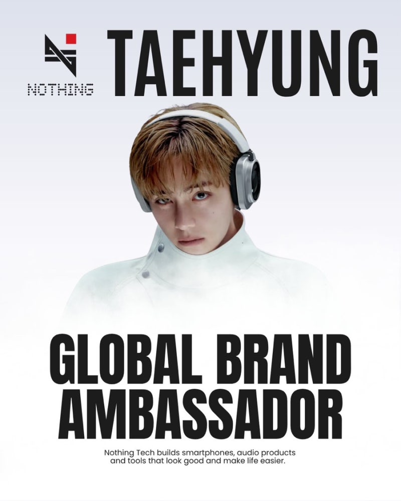 [방탄소년단 뷔] NOTHING 글로벌 앰버서더 뷔