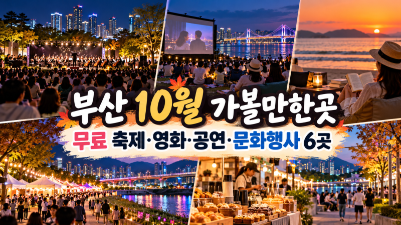 부산 10월 가볼만한곳 무료 축제·영화·공연·문화행사 6곳