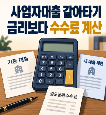 소상공인 사업자대출 갈아타기 “이 4가지만 계산”... 금리·잔액·기간·수수료