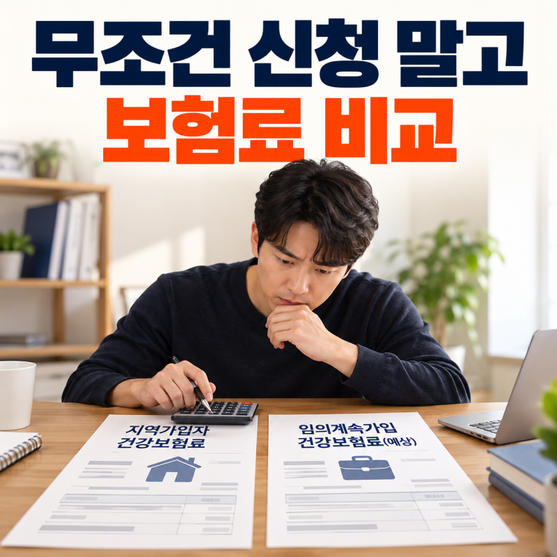 퇴사 후 건강보험료 임의계속가입 재취업 전 보험료 줄이는 방법과 36개월 조건