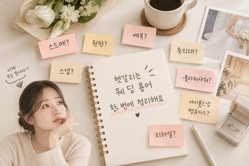 W. 웨딩 용어 총정리｜예비 신랑·신부 필수 결혼 준비 사전 (2026)