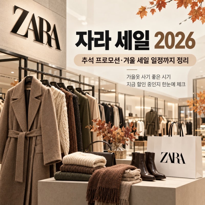 자라 세일 2026, 지금 할인 중? 추석 프로모션·겨울 세일 일정까지 정리