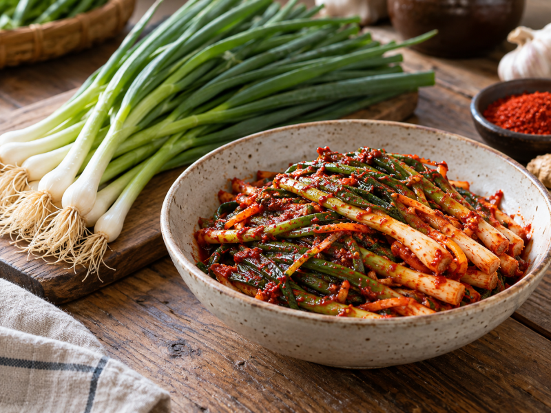 파김치 담그는 법, 쪽파 500g 기준으로 절이기부터 양념까지