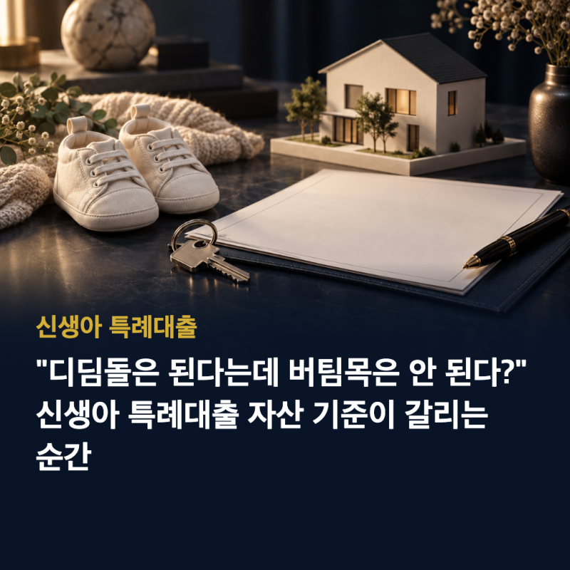 "디딤돌은 된다는데 버팀목은 안 된다?" 신생아 특례대출 자산 기준이 갈리는 순간