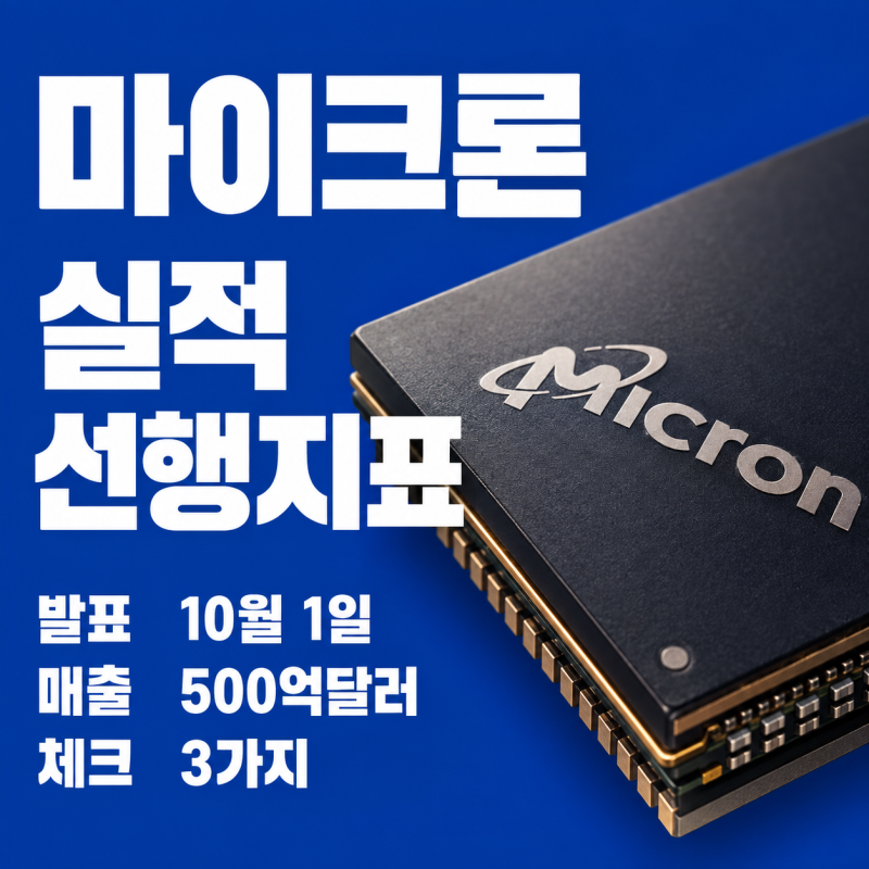 마이크론 실적 10월 1일 새벽 공개, 삼성·SK 주가 가를 숫자 3가지