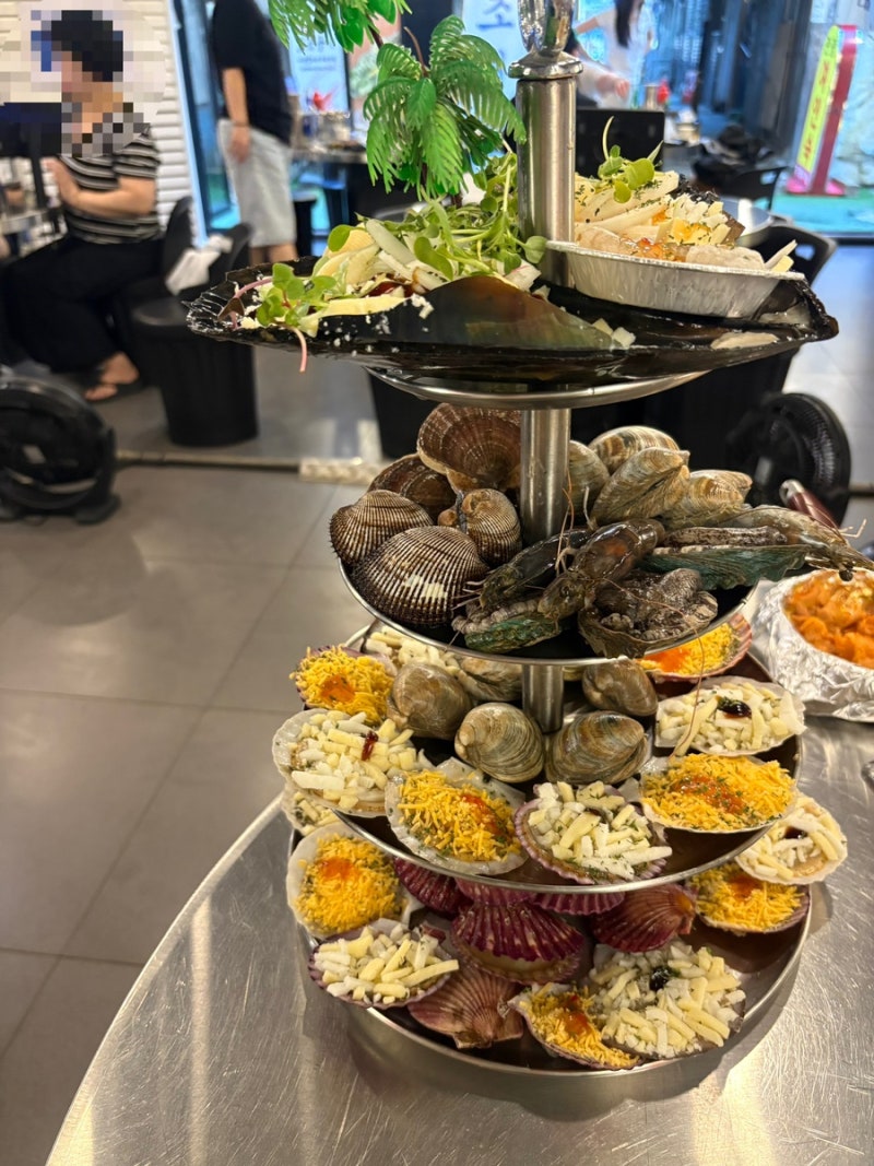 안산 원곡동 맛집 | 조개비치 안산점 후기 (3단가리비치즈구이, 생새우회, 셀프라면)