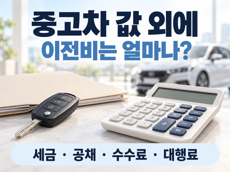 자동차 이전등록 비용, 중고차 값 외에 얼마나 준비할까?