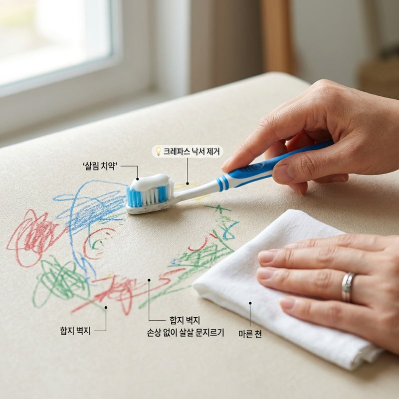 벽지 스티커 자국 아이들 낙서 손상 없이 깨끗하게 지우는 살림 비법