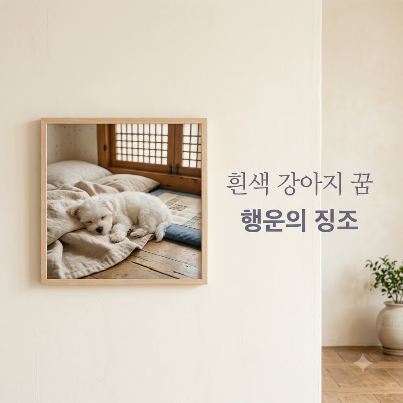 흰색 강아지 꿈 해몽, 길몽일까? 상황별 의미 완벽 정리