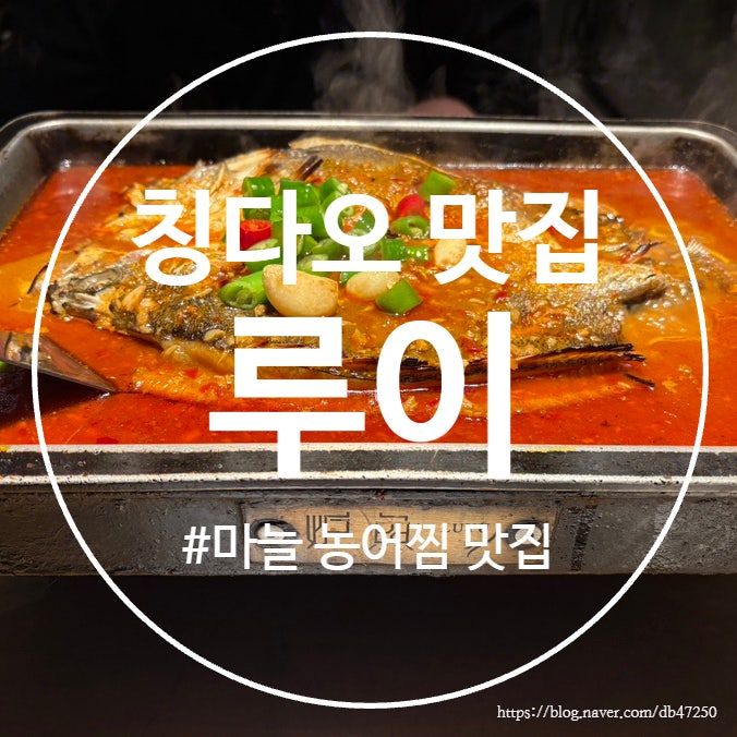 [중국 칭다오 맛집] 루위 마늘농어찜 맛집 / 고덕지도 위치