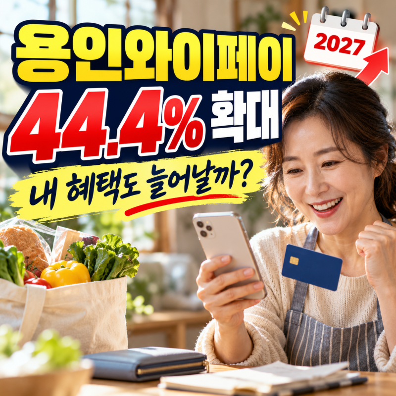 용인와이페이 2027년 발행 44.4% 확대, 내년 인센티브와 월 한도도 늘어날까?