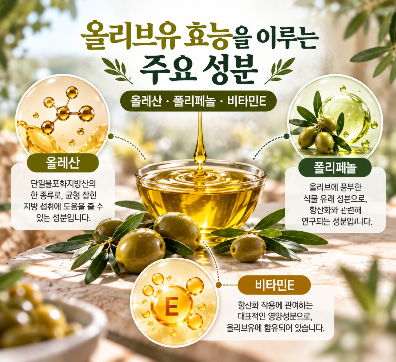 올리브유 효능 진짜 좋을까?? 제대로 알고 챙기는 방법
