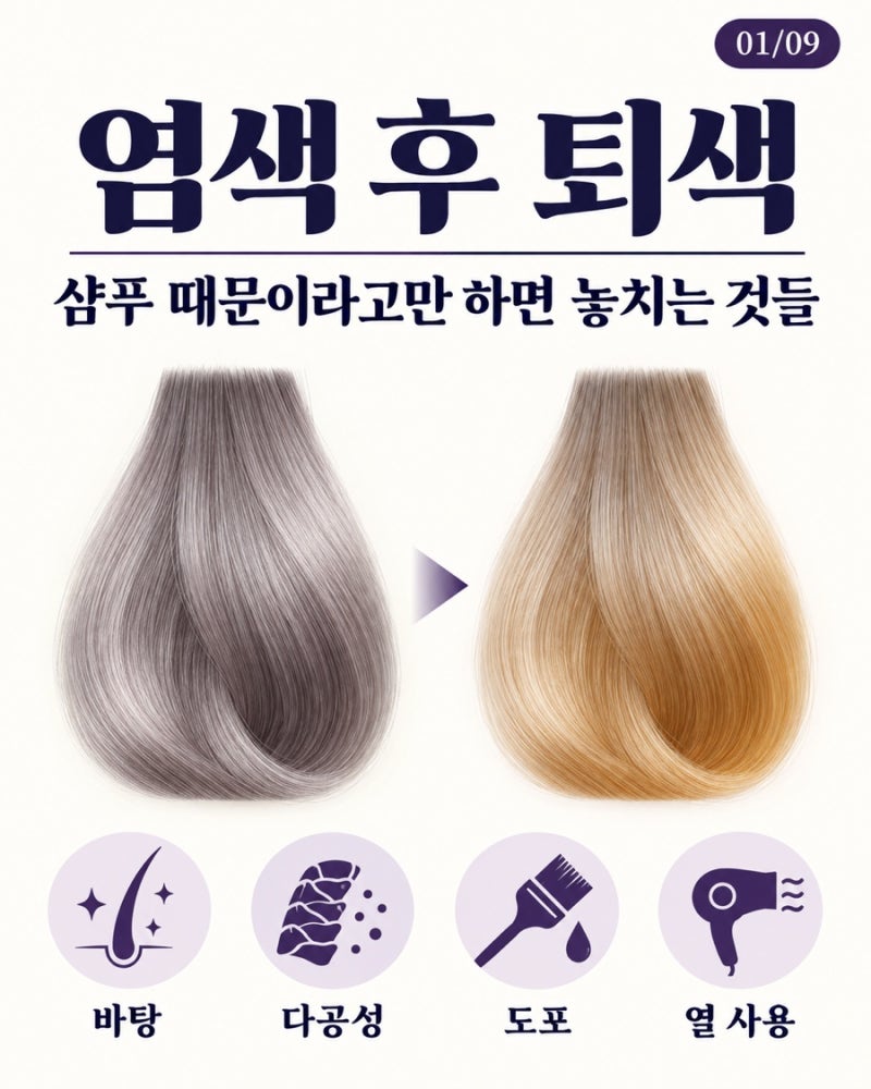 13편 | 염색 후 퇴색, 샴푸 때문이라고만 하면 놓치는 것들