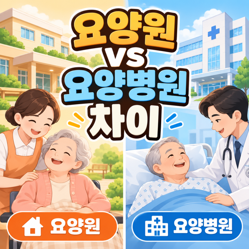 요양원 요양병원 차이, 비용·입소 조건·선택 기준 정리