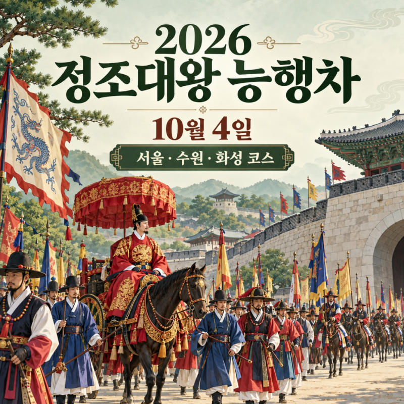 2026 King Jeongjo's Royal Parade Route & Schedule: Seoul, Suwon, Hwaseong Traffic Control Summary