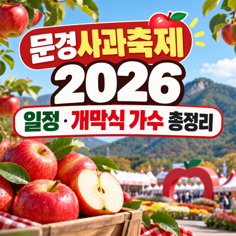 문경사과축제 2026｜일정·개막식 가수 총정리