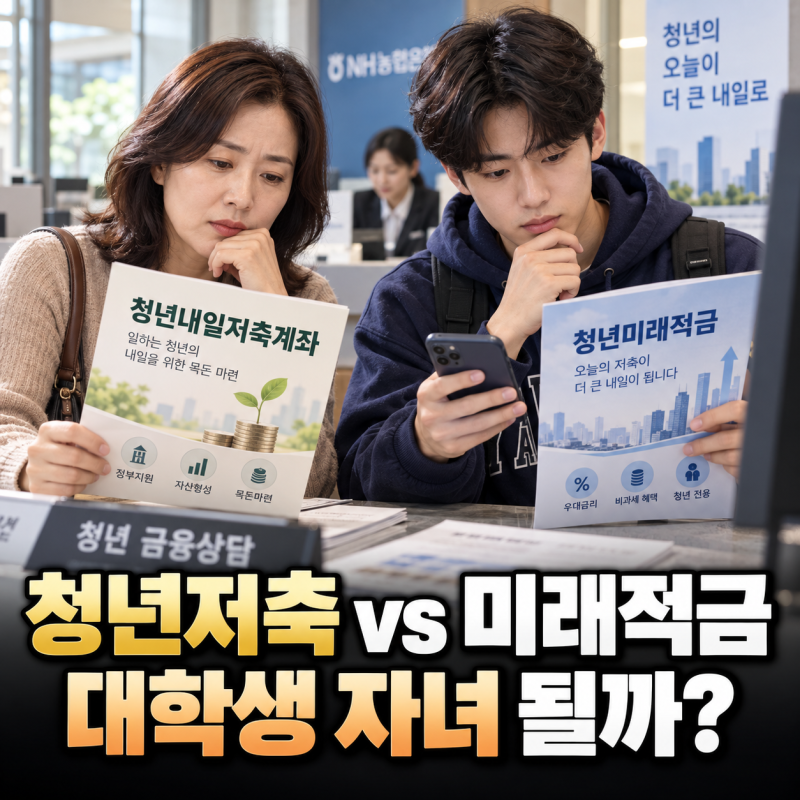 청년내일저축계좌와 청년미래적금 뭐가 다를까, 대학생 자녀도 가능할까