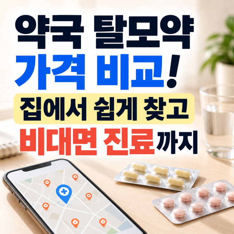 약국 탈모약 가격 비교! 집에서 쉽게 찾고 비대면 진료까지