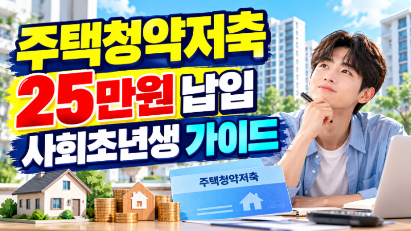 사회초년생 주택청약통장, 무조건 10만원씩 넣어야 할까? (공공분양/민간분양 차이)
