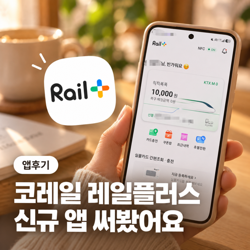 교통카드앱 코레일 레일플러스, KTX 탈 때 살펴보니