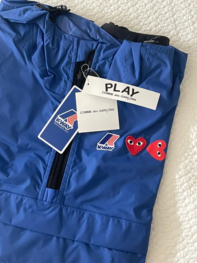[ Comme des Garçons Play X K-way ] 꼼데가르송플레이 x 까웨 패커블 아노락 바람막이 자켓 리뷰