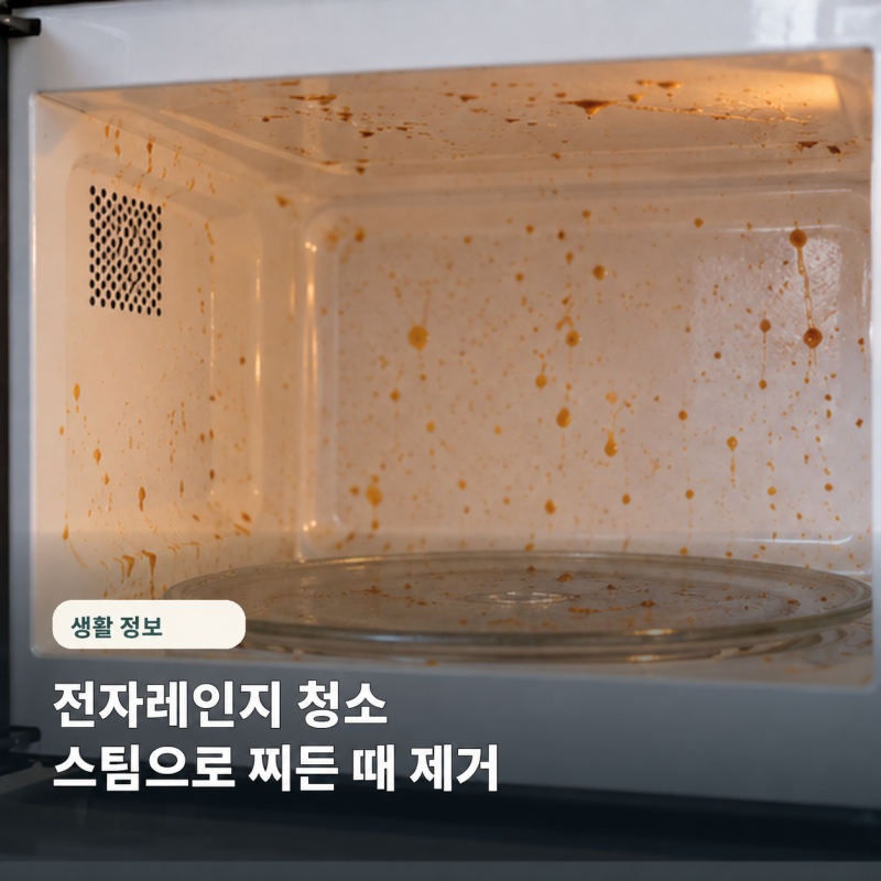 "억지로 문지르지 마세요" 전자레인지 찌든 때, 스팀 5분이면 끝