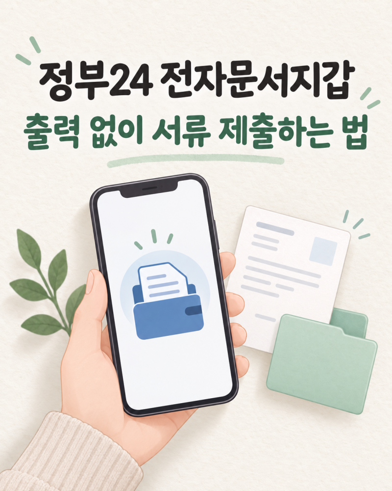 프린터가 없는데 서류 제출해야 한다면? 정부24 전자문서지갑 이용 순서