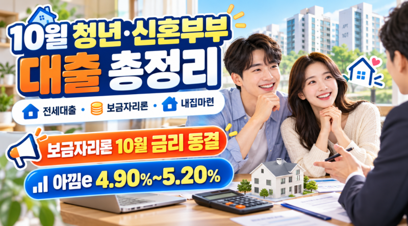 10월부터 청년·신혼부부 대출 뭐가 달라질까?｜전세대출·보금자리론·내집마련 총정리