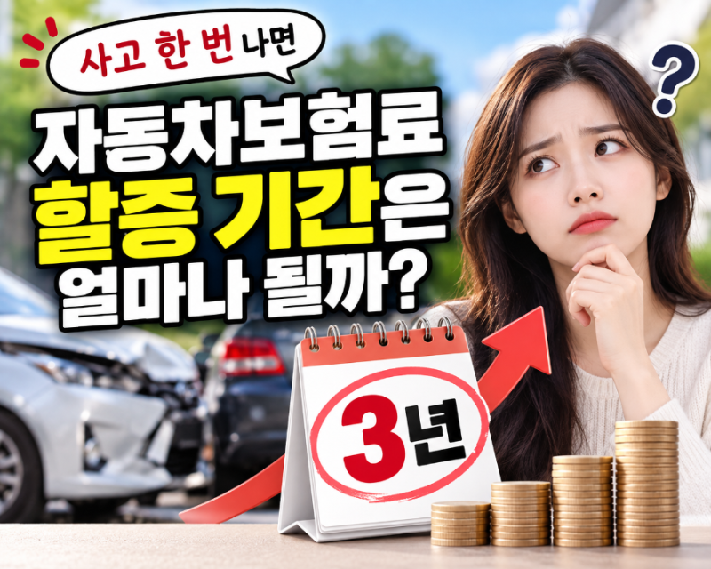 사고 한 번에 보험료 3년? 자동차보험 할증 기간 꼭 확인하세요