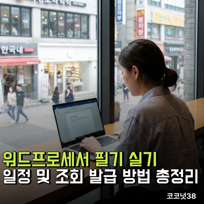 워드프로세서 필기 실기 자격증 일정 및 조회 발급 방법 총정리