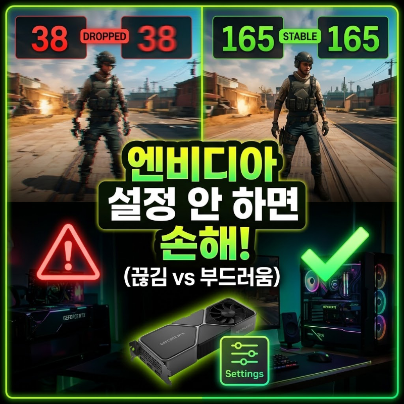 엔비디아 제어판 설정 이거 안 바꾸고 게임하면 손해라고?