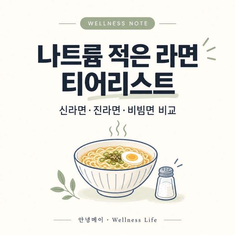 나트륨 가장 적은 라면은? 비빔면·짜파게티·신라면·진라면 비교