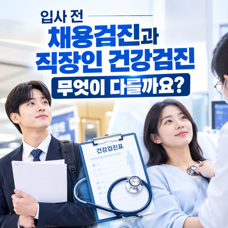 중곡동 내과, 입사 전 채용검진과 직장인 건강검진 무엇이 다를까요?